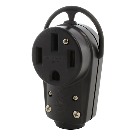 Ac Works Straight Blade Receptacle, 14-50R, 50 A, 125/250V AC, 3 Pole, 4 Wire, Surface Mount, Grounded AS1450R